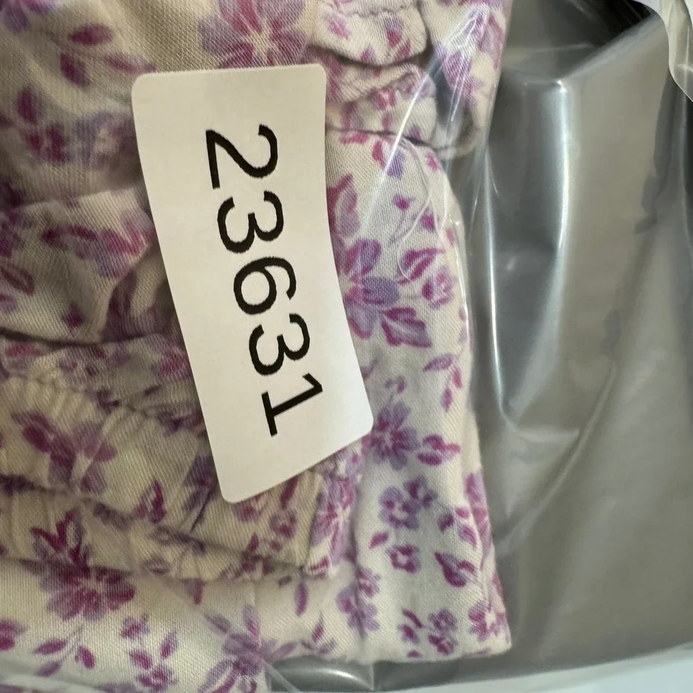 Art Class Skirt Girls Size S (6/7) Purple Floral Tiered Rayon Elastic Waist Boho